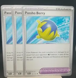 (3x) Passho Berry 184/191 Surging Sparks Scarlet Violet Pokemon Trainer Deck - Image 1