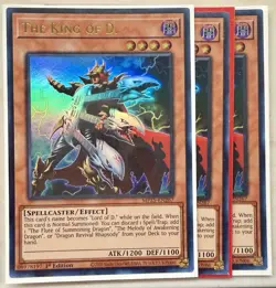 Yugioh! 3x The King of D. MP25-EN267 Ultra Rare 1st Ed NM - Image 1