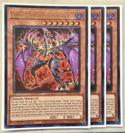Yugioh! 3x Phantasmal Summoning Beast MP25-EN156 Ultra Rare 1st Ed NM - Image 1
