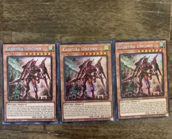 Yugioh! 3x “Kashtira Unicorn” | MP23 | Secret Rare 1st Ed NM PlaySet - Image 1