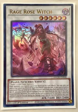 Yugioh! 1x Rage Rose Witch DOOD-EN040 Ultra Rare 1st Ed NM - Image 1