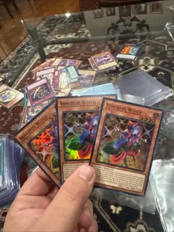 Yugioh! 3x Vengeful Witch DOOD-EN004 Super Rare 1st Ed NM - Image 1