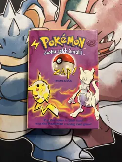 Pokemon TCG Base Zap! Theme Deck Box 1999 - EMPTY BOX ONLY (No Cards) - Image 1