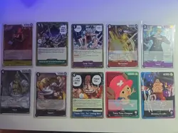 One Piece TCG (10) R & L Card Lot Alternate Arts- Parallel- Near Mint - Image 1