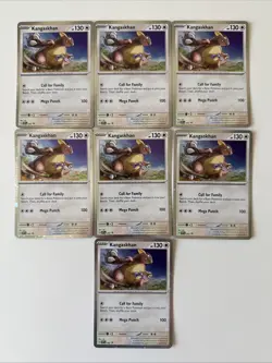 Pokemon TCG Destined Rivals Kangaskhan 202 Black Star Promo Lot of 7 Cards - Image 1