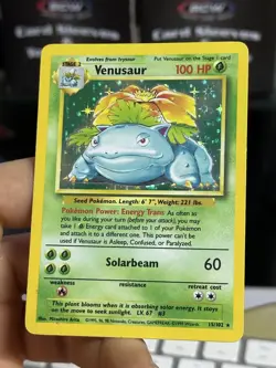 #4 Venusaur 15/102 Base Set 1999 Holo Rare WOTC Pokemon Card TCG - Image 4