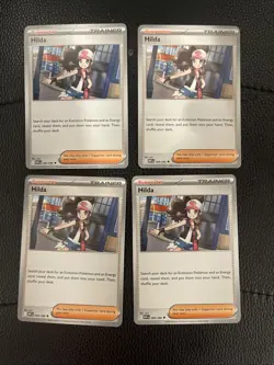 4x Hilda Trainer 084/086 Pokemon White Flare Card Lot TCG - PLAYSET - - Image 1