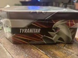 POKEMON TRADING CARD GAME TYRANITAR V STRIKERS TIN FACTORY SEALED EVOLVING SKIES 820650809552 - Image 3