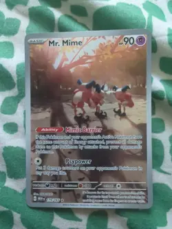 Pokemon TCG Scarlet & Violet 151 Illustration Rare Holo Card Mr. Mime 179/165 - Image 1