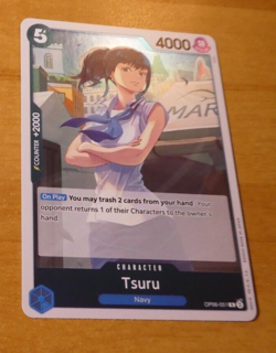 ONE PIECE WINGS OF CAPTAIN ENGLISH CARD GAME HOLO CARTE TSURU OP06-051 R EN NM - Image 1