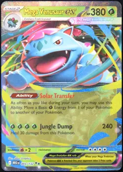 Pokemon TCG Mega Venusaur ex 003/132 2025 Mega Evolution Double Rare Card - NM - Image 1