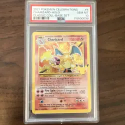 PSA 10 Charizard Celebrations Classic 4/102 Holo Base Set Pokemon Card 2021 - Image 1