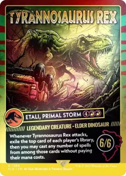 MTG English Tyrannosaurus Rex - Etali, Primal Storm (Rainbow Foil) NM Foil - Image 1