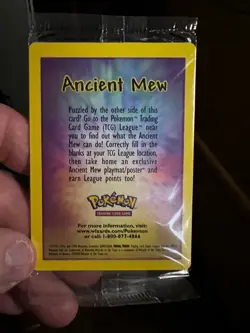 Ancient Mew Double sided Holo Movie edition promo card sealed unopened - Image 2