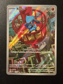 Pokemon TCG Riolu MEP 010 2025 Mega Evolution ETB Black Star Promo Card - NM - Image 1