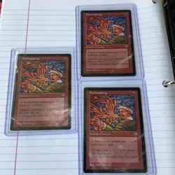 Lot of (3) 1996 Firebreathing - Magic the Gathering - Mirage - Aura - Mountain - Image 1