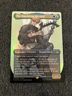 Magic The Gathering MTG - The Wandering Minstrel (Borderless) Foil - FIN - Image 1