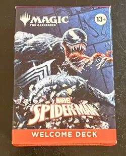 2025 MTG MAGIC: THE GATHERING SPIDER-MAN WELCOME DECK BLACK VENOM HASLAB - Image 1