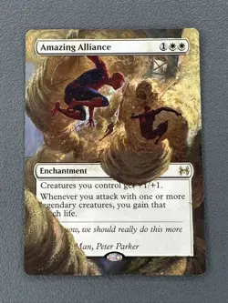 Amazing Alliance MTG Marvel's Spider-Man Eternal Hand Painted Full Altered Art v - Image 1