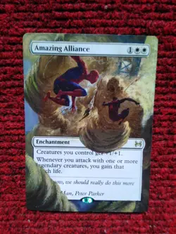 Amazing Alliance MTG Marvel's Spider-Man Eternal Hand Painted Full Altered Art v - Image 2