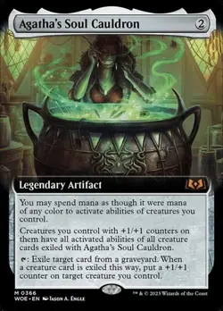 Agatha's Soul Cauldron - Foil Extended Art WOE NM MTG - Image 1