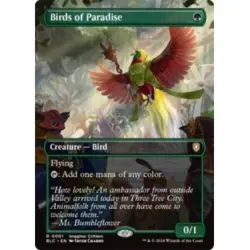 Birds Of Paradise (borderless) X4 M/NM Magic MTG Bloomburrow: Commander - Image 1