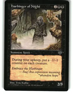 Magic the Gathering - Mirage Harbinger of Night Rare 1996 - Image 1