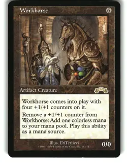 Magic the Gathering - Exodus Workhorse 142 Rare 1998 - Image 1