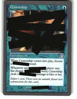 Magic the Gathering - Unglued Censorship 1998 15 Uncommon - Image 1