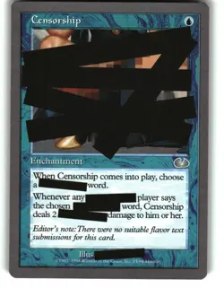 Magic the Gathering - Unglued Censorship 1998 15 Uncommon - Image 1