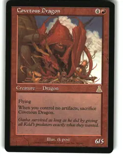 Magic the Gathering - Urza's Destiny Covetous Dragon 1999 80 Rare - Image 1