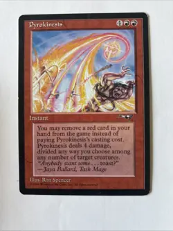 1996 Magic The Gathering Alliances Pyrokinesis Light Play - Image 1