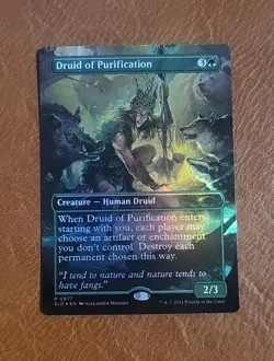 NM Borderless FOIL Druid of Purification #0877 SLD Secret Lair Drop - Image 1