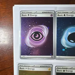 SWIRLS 🌀 Pokemon 151 Basic Energy Cosmo Holo Full Set Of (8) SVE 001-008 - Image 2