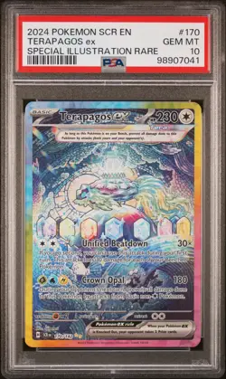 2024 Pokemon Stellar Crown Terapagos ex Special Illustration Rare #170 PSA 10 - Image 1