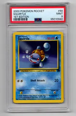 Squirtle #68 PSA 9 2000 Team Rocket 1st Edition 9 - Image 1