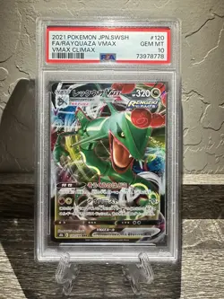 2021 Pokemon RAYQUAZA #120 VMAX Climax GEM MT PSA 10 Full Art Japanese - Image 1