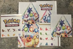 Lot: 8 Pokemon Binders, 6 Eevee Prismatic Pouches, 6 Posters, Pikachu Box & More - Image 5