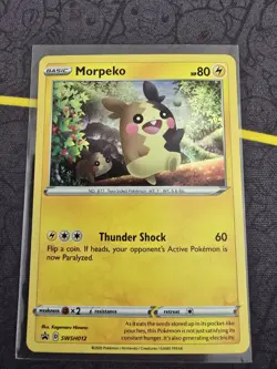 Pokemon TCG Morpeko SWSH012 Cosmos Holo Black Star Promo NM #SWSH012 - Image 1