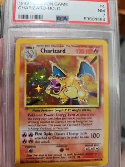 PSA 7 Charizard Holo Base Set 4/102 English Pokemon - Image 1