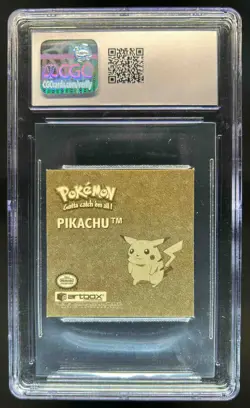 1999 Artbox Pokemon Stickers Series 1 Pikachu Gold Foil #G08 CGC 10 GEM MINT - Image 2