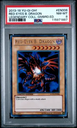 2013-2018 YU-GI-OH! LEGEND COLL GAMEBOARD ED #EN006 RED-EYES B. DRAGON PSA 8 - Image 1