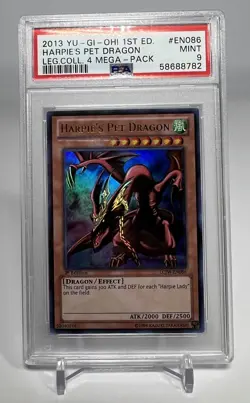 2013 Yugioh Harpie's Pet Dragon LCJW-EN086 Ultra Rare PSA 9 MINT 1ST EDITION - Image 1