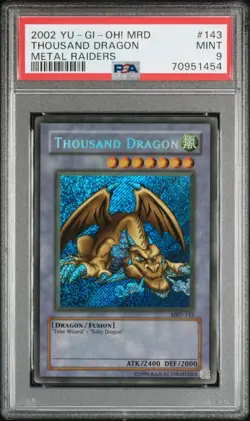 PSA 9 MINT Thousand Dragon MRD-143 Secret Rare FADED *1454 Yugioh - Image 1