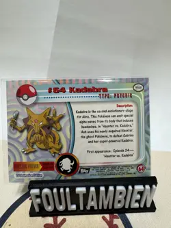 2000 topps pokemon tv animation series 2 Kadabra Foil Card - Image 2
