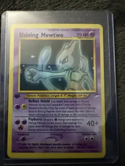 Pokemon Neo Destiny 1st Edition Shining Mewtwo Holo Card - Image 1