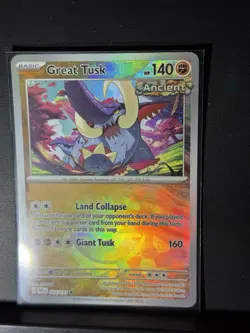 Pokemon TCG Prismatic Evolutions 055/131 Great Tusk Master Ball Reverse Card ￼ - Image 4