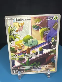 Pokemon TCG Stellar Crown Bulbasaur Holo Rare Card 143/142 Sv07 - Image 1