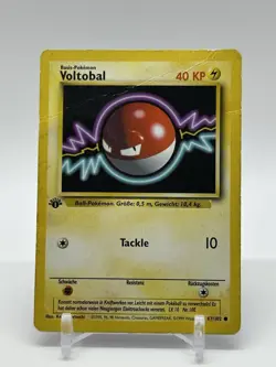 Pokemon Card - Voltorb Voltobal German 1st Edition Base Set 67/102 Common - Image 1