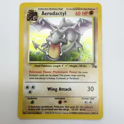 Pokemon TCG Aerodactyl Fossil Holo Rare Card 1/62 Unlimited LP - Image 1
